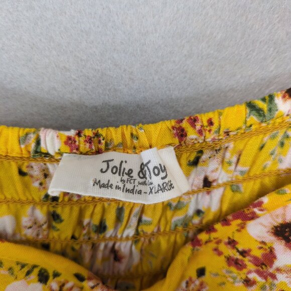 Jolie & Joy Yellow Floral Babydoll Tank Mini Dress, Sz XL, Smocked Y2K Summer - Picture 4 of 6